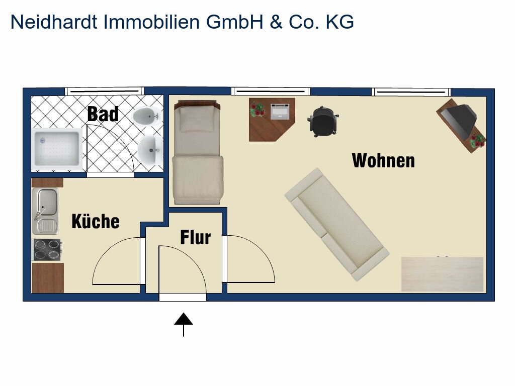 29,84 m² zum Hinterhof links 29,84 m² zum Hinterhof links
